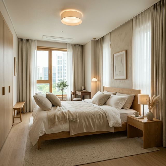 마석 아파트 침실 인테리어